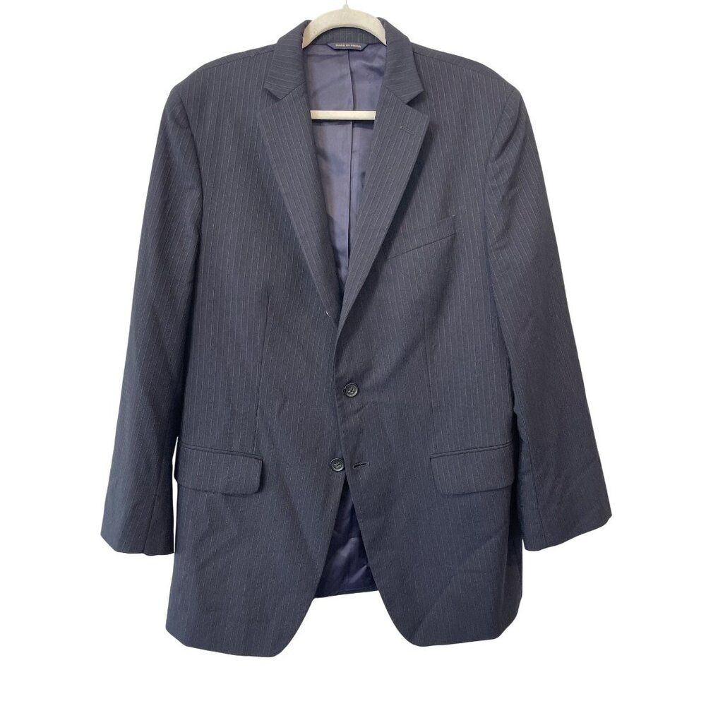 Banana Republic Blazer Jacket Size 42R Modern Fit Pinstripe Wool Blend Business